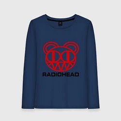 Лонгслив хлопковый женский Radiohead, цвет: тёмно-синий