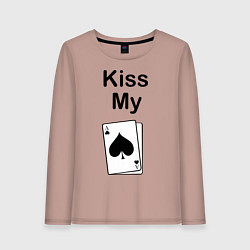 Женский лонгслив Kiss my card