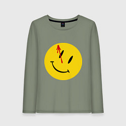 Лонгслив хлопковый женский Cмайл с кровью, цвет: авокадо