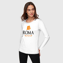 Лонгслив хлопковый женский AS Roma 1927, цвет: белый — фото 2