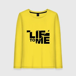 Лонгслив хлопковый женский Lie to me, цвет: желтый