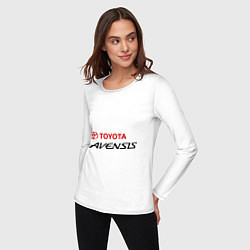 Лонгслив хлопковый женский Toyota Avensis, цвет: белый — фото 2