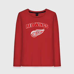 Лонгслив хлопковый женский Detroit Red Wings, цвет: красный