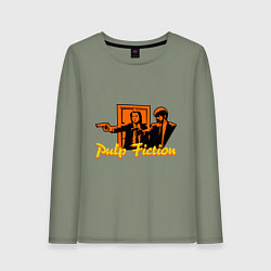 Лонгслив хлопковый женский Pulp Fiction, цвет: авокадо