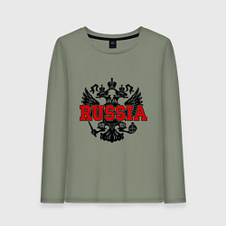 Лонгслив хлопковый женский Russia Coat, цвет: авокадо