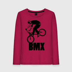 Лонгслив хлопковый женский BMX 3, цвет: маджента