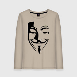 Лонгслив хлопковый женский Vendetta Mask, цвет: миндальный