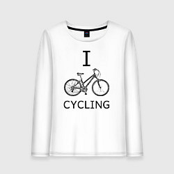 Женский лонгслив I love cycling