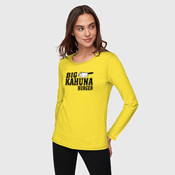 Лонгслив хлопковый женский Big Kahuna Burger, цвет: желтый — фото 2