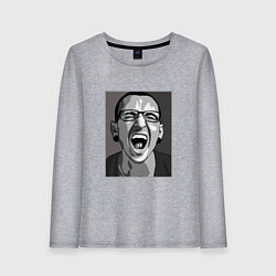 Лонгслив хлопковый женский Bennington Mono, цвет: меланж
