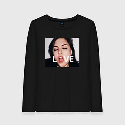 Лонгслив хлопковый женский Sasha Grey LOVE, цвет: черный