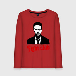 Лонгслив хлопковый женский Fight Club: Edward Norton, цвет: красный