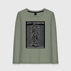 Лонгслив хлопковый женский Joy Division: Unknown Pleasures, цвет: авокадо