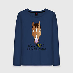 Лонгслив хлопковый женский BoJack Horseman, цвет: тёмно-синий