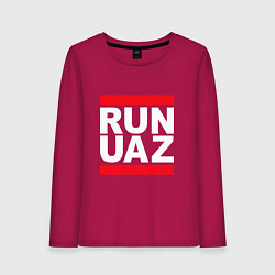 Лонгслив хлопковый женский Run UAZ, цвет: маджента
