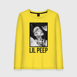 Лонгслив хлопковый женский Lil Peep: Black Style, цвет: желтый