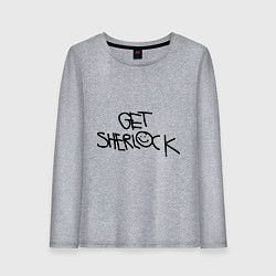 Лонгслив хлопковый женский Get sherlock, цвет: меланж