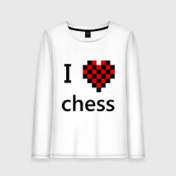 Женский лонгслив I love chess