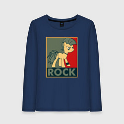 Лонгслив хлопковый женский Rock Pony, цвет: тёмно-синий