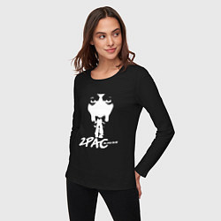 Лонгслив хлопковый женский 2Pac: All Eyez On Me, цвет: черный — фото 2