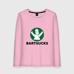 Лонгслив хлопковый женский Bartsucks, цвет: светло-розовый