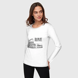 Лонгслив хлопковый женский Rome Coliseum, цвет: белый — фото 2