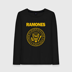Лонгслив хлопковый женский Ramones, цвет: черный