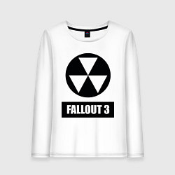 Лонгслив хлопковый женский Fallout 3, цвет: белый