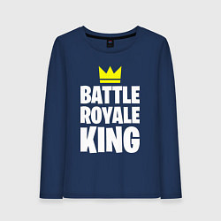Лонгслив хлопковый женский Battle Royale King, цвет: тёмно-синий