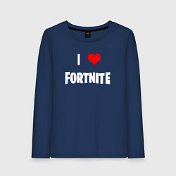 Женский лонгслив I love Fortnite