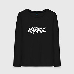 Лонгслив хлопковый женский Markul, цвет: черный