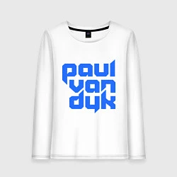 Лонгслив хлопковый женский Paul van Dyk: Filled, цвет: белый