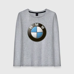 Лонгслив хлопковый женский BMW, цвет: меланж