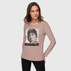 Лонгслив хлопковый женский Eminem labyrinth, цвет: пыльно-розовый — фото 2
