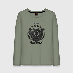 Лонгслив хлопковый женский Russian Grizzly, цвет: авокадо