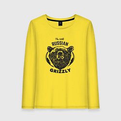 Лонгслив хлопковый женский Russian Grizzly, цвет: желтый