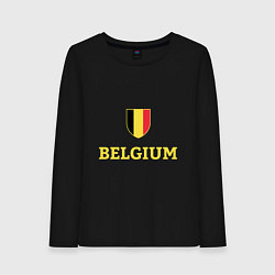 Лонгслив хлопковый женский Belgium, цвет: черный