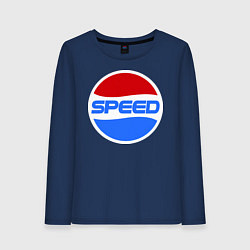 Лонгслив хлопковый женский Pepsi Speed, цвет: тёмно-синий