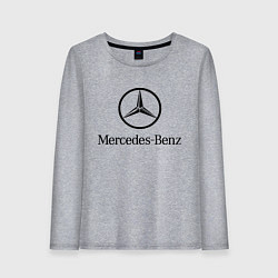 Лонгслив хлопковый женский Logo Mercedes-Benz, цвет: меланж