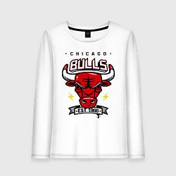 Лонгслив хлопковый женский Chicago Bulls est. 1966, цвет: белый