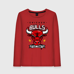 Лонгслив хлопковый женский Chicago Bulls est. 1966, цвет: красный
