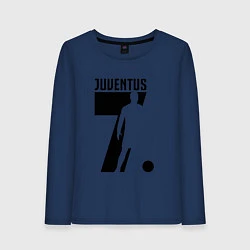Лонгслив хлопковый женский Juventus: Ronaldo 7, цвет: тёмно-синий