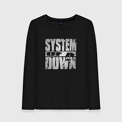 Лонгслив хлопковый женский System of a Down, цвет: черный