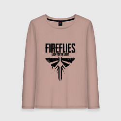 Лонгслив хлопковый женский Fireflies: Look for the Light, цвет: пыльно-розовый
