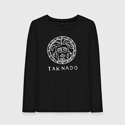Лонгслив хлопковый женский Taknado Versace, цвет: черный