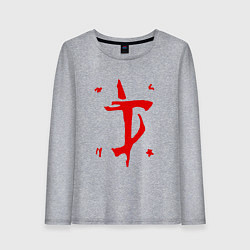 Лонгслив хлопковый женский MARK OF THE DOOM SLAYER, цвет: меланж