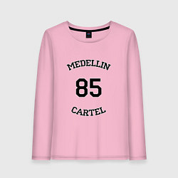 Лонгслив хлопковый женский Medellin Cartel 85, цвет: светло-розовый