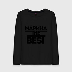 Лонгслив хлопковый женский Марина the best, цвет: черный