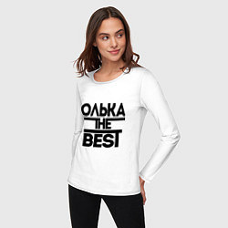 Лонгслив хлопковый женский Олька the best, цвет: белый — фото 2