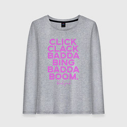 Лонгслив хлопковый женский Click Clack Black Pink, цвет: меланж